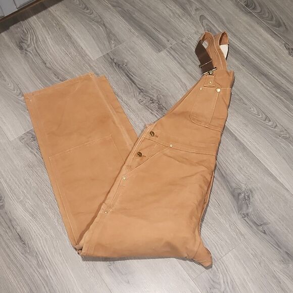 GUC Carhartt Camel Men's Duck Bib Overall's - Picture 4 of 8